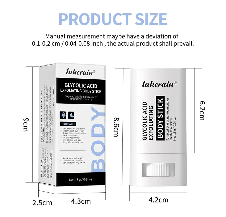Glycolic Acid Exfoliating Body Stick Multiple Concerns Delivers Deep Effective Exfoliation Nourishing Moisture Deep Hydration