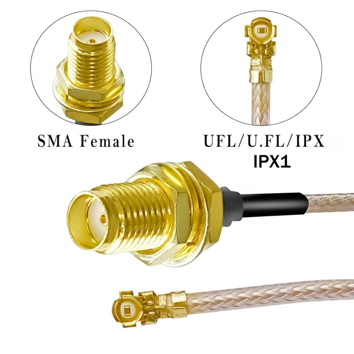 N Type Female SMA Jack Male Coaxial Cable U.FL UFL MHF1 RG178 Coax Cable for T mobile router antenna Mini PCIE Cards WiFi WLAN