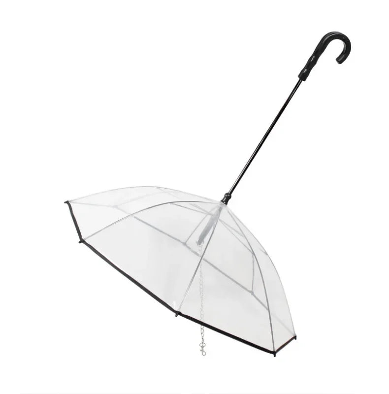 New Transparent Pet Umbrella Well Made Detachable Adjustable Rainy Day Outdoor Dog Walking Leash for Small Dogs Pet Supplies