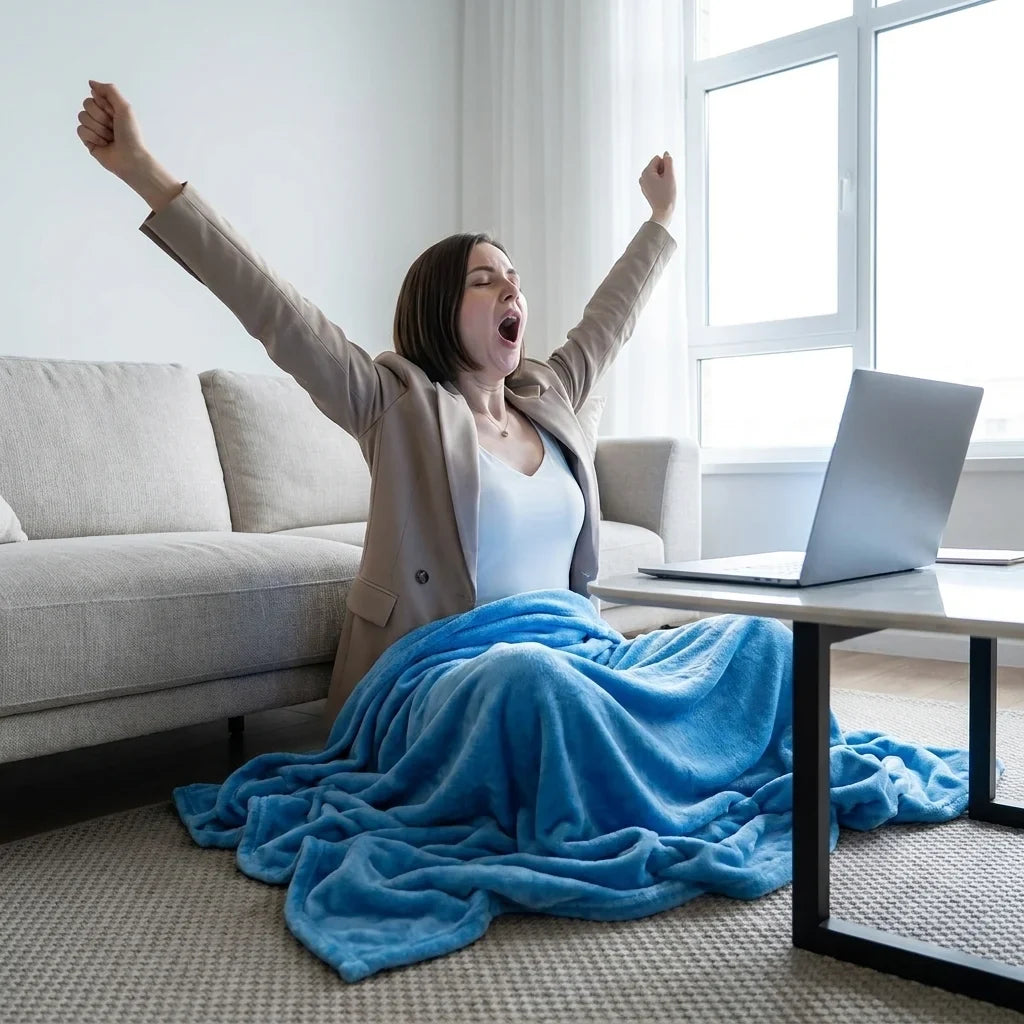 Solid Flannel Multifunctional Throw Blanket – Ultra Soft Skin-Friendly, Warm & Cozy, Perfect for Living Room, Bedroom, Office, All Season, Machine Washable Easy Care