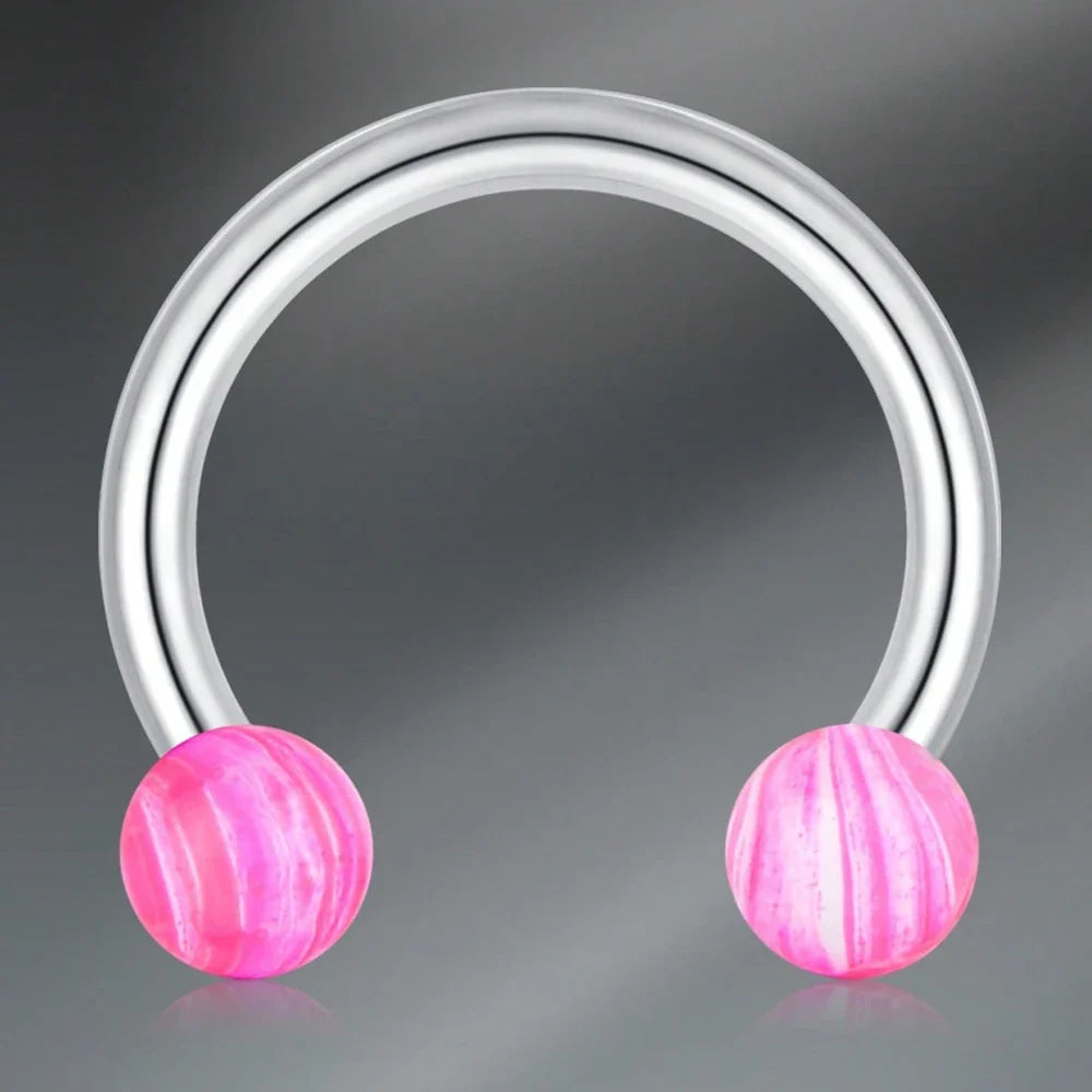 1pc Stainless Steel Nose Septum Clicker 20G 16G Flower Cubic Zirconia Decorated Piercing Nose Ring, Suitable For Daily Wear