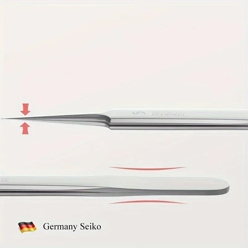 German 1/3/8Pack Extra Fine No. 5 Cellular Acne Blackhead Tweezers - Facial Beauty Remove Acne Needle Tools for Skin Care Tools