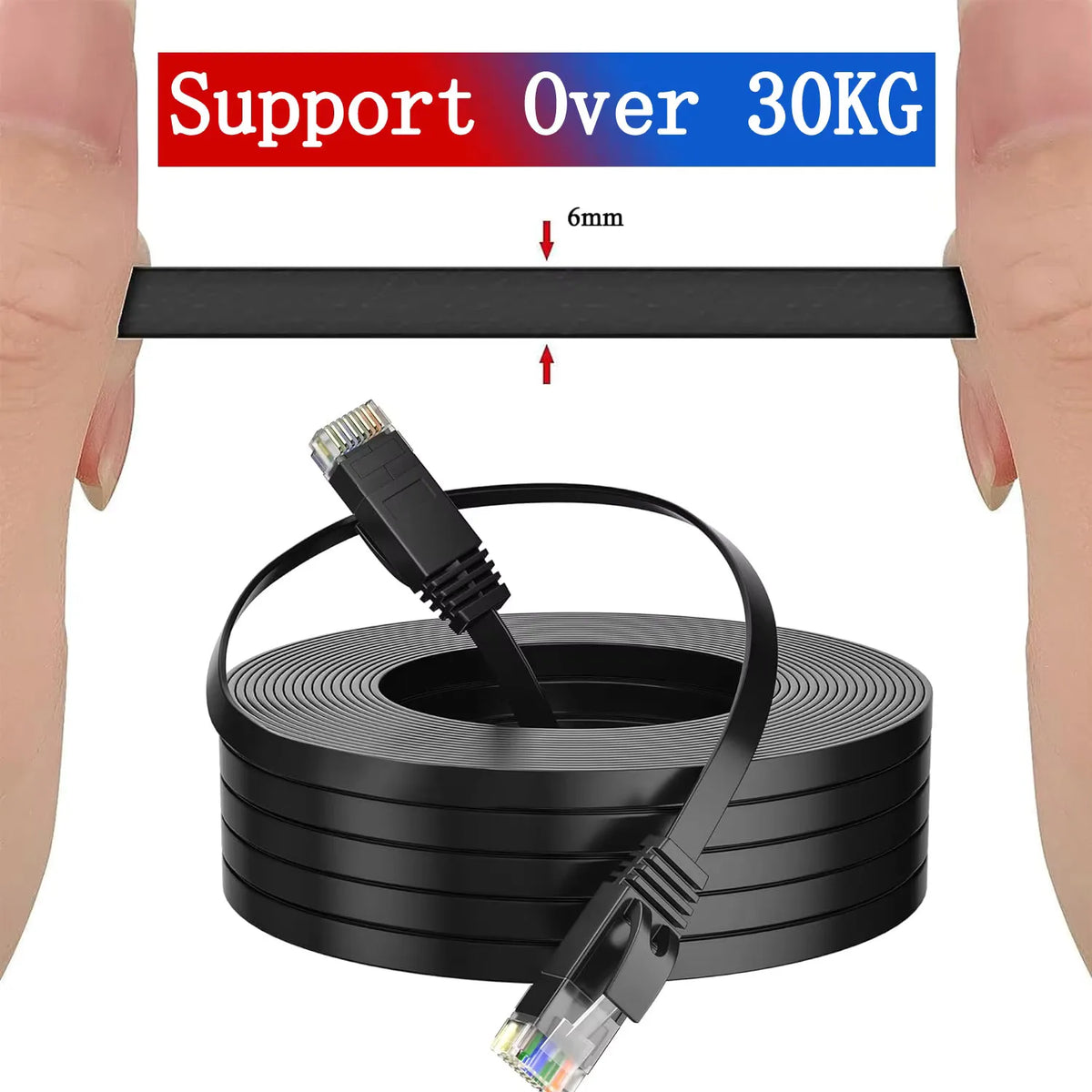 Cat 6 Ethernet Cable LAN Network Cord,Internet, Network Cable - Supports Cat6 Network Standar Gigabit high-speed Network Cable
