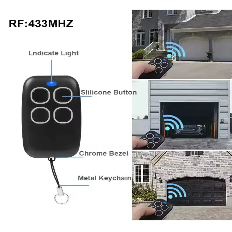 433Mhz Universal Duplicator Garage Remote Controller Command Clone Self-copying Automation Gate Fixed Code