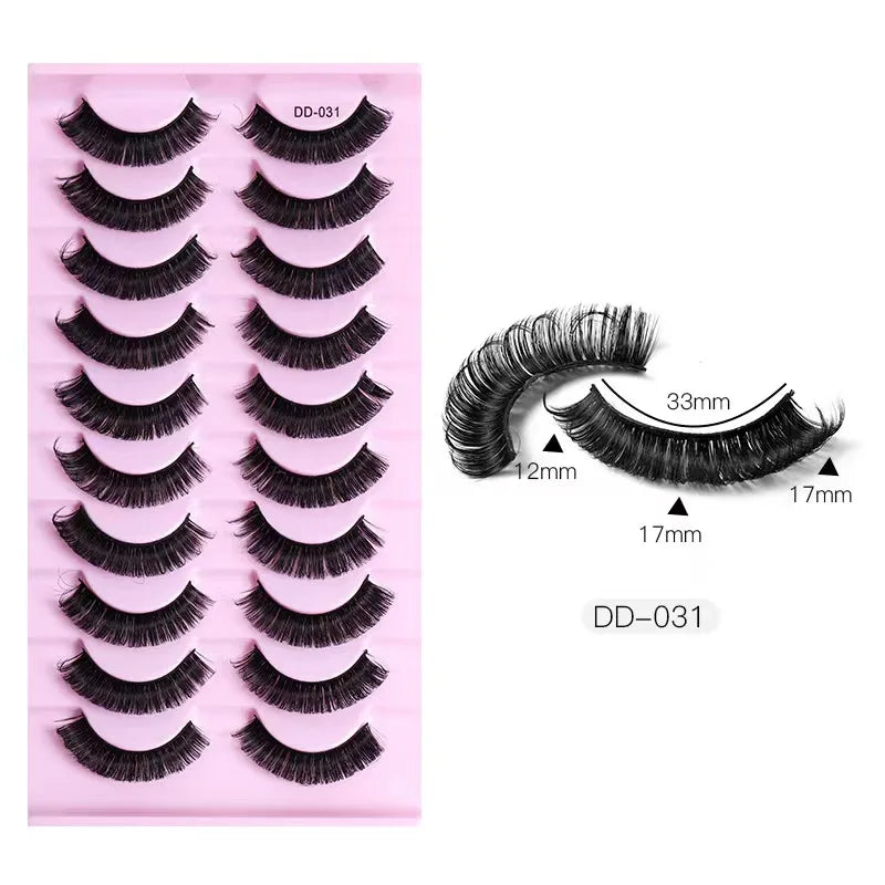 Faux mink eyelashes natural 3d mink lashes makeup volume false eyelashes in bulk cilio H13 E-08