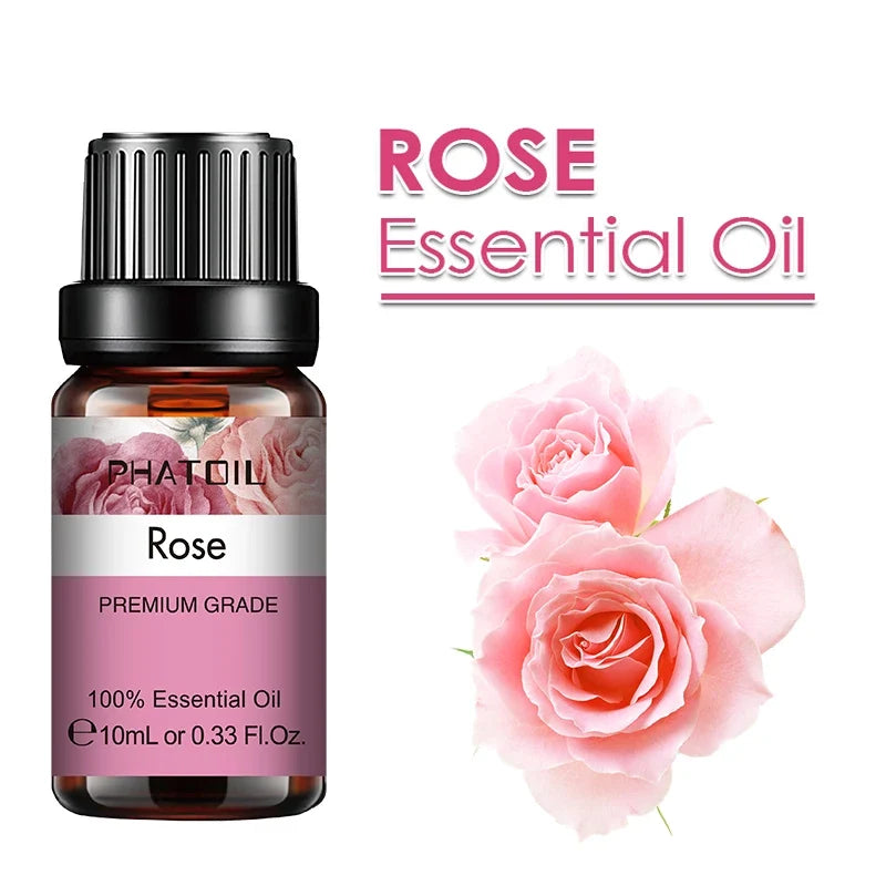 PHATOIL 10ml Ginger Essential Oil for Perfume Candles Making Spa Massage Humidifier Rose Jasmine Pine Needles Tangerine Thyme