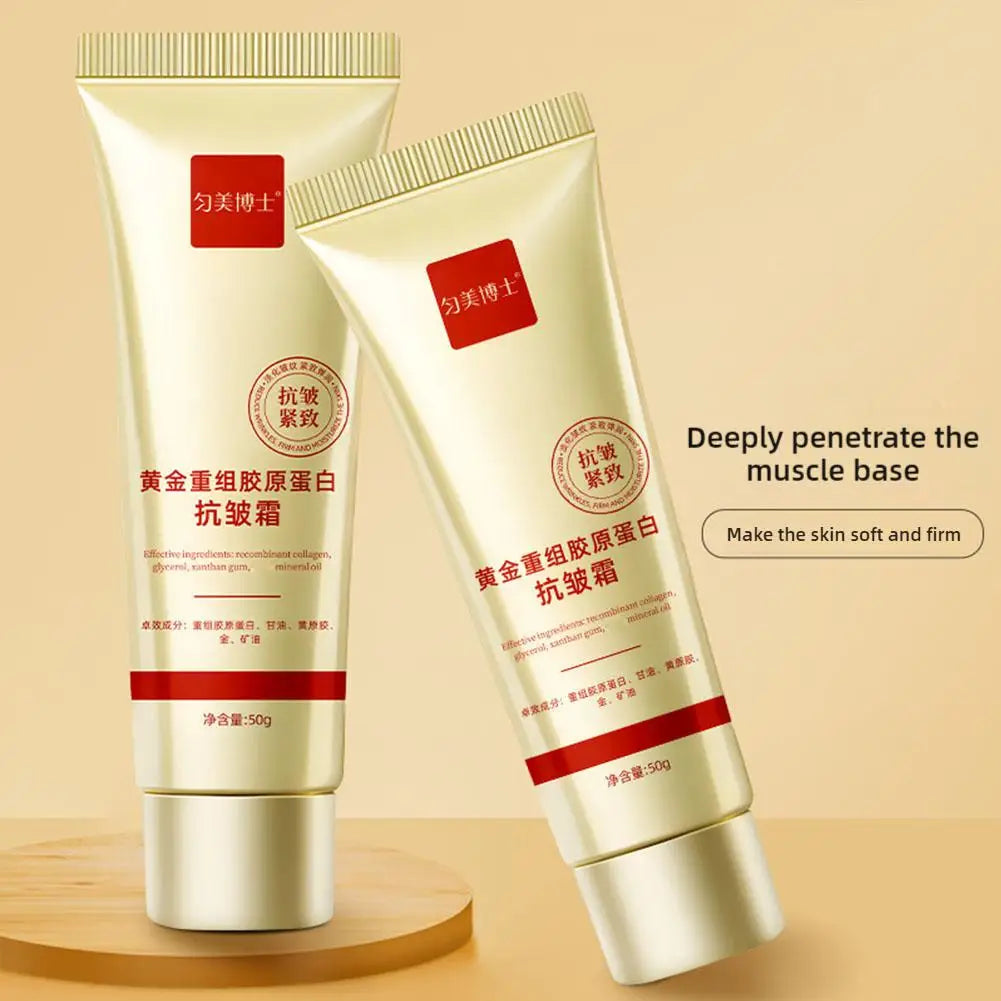 Gold Collagen Anti Wrinkle Cream Facial Tightening Moisturizing Fade Facial Fine Lines Facial Skin Care Products