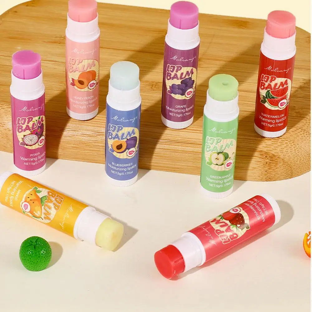 12pcs Moisturizing Lipstick Set, Hydrating Lip Care Suitable For All Skin Types, Fruit Lipstick Lip Balm Set