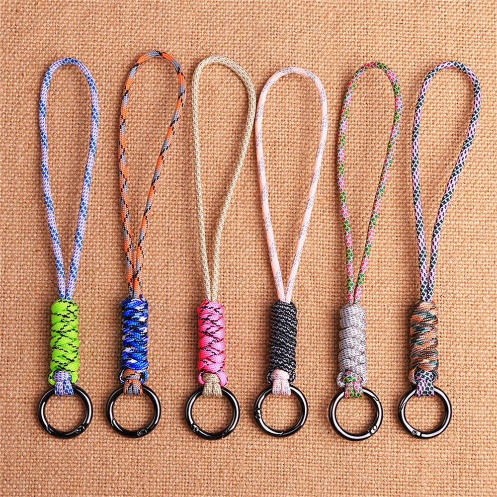 Outdoor Paracord Lanyard Survival Keychain for Men Women Handwoven Backpack Car Keyring Camping Hiking EDC Jewelry Accessories