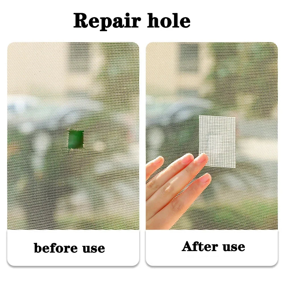 Mosquito Net Windows Anti-Mosquito Mesh Easy-to-Apply Waterproof Window Screen Repair Tape Self-Adhesive Mesh Patch