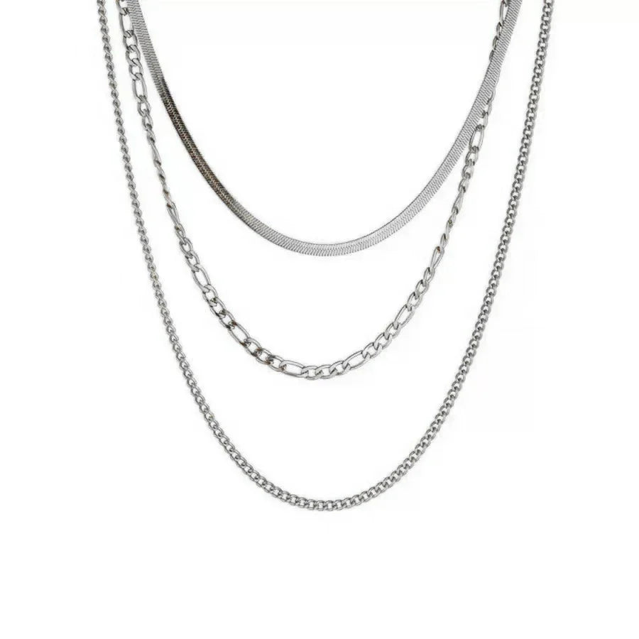 Stainless Steel Heart-shaped Pendant Necklace Metal Waterproof Jewelry For Women
