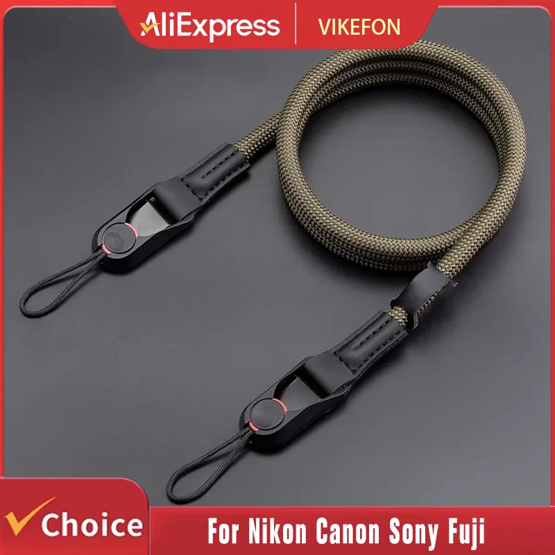 Adjustable Quick-ReleaseCamera Strap Durable Polyamide Climbing Rope for DSLR Mirrorless Cameras For Nikon Canon Sony Fuji