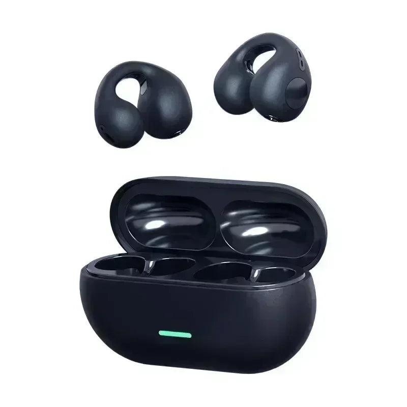 T75 Bluetooth headset 5.3 wireless bone conduction headset clip-on music sports game headset apply to smartphones