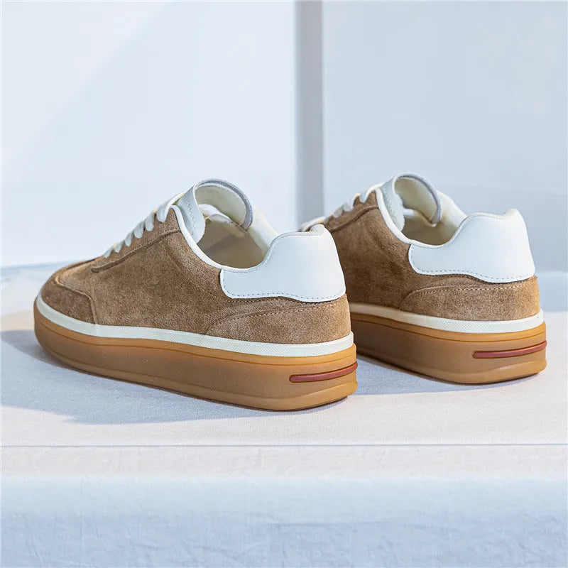 MORAZORA 2026 New Genuine Leather Shoes Women Sneakers Lace Up Spring Summer Fashion Platform Flats Ladies Casual Shoes