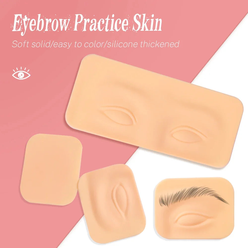 Premium 5D Silicone Eyebrow Tattoo Practice Training Skin Pad for Eye Permanent Makeup Board Beauty Academy Cosmetic Synthetic