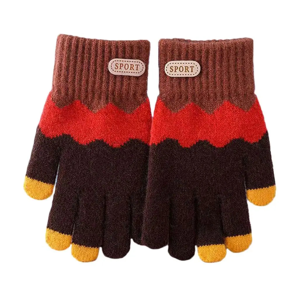 Cute Warm Kids Winter Gloves Coldproof Windproof Baby Gloves Soft Thicken Children Mittens for 6-14 Years Old Baby Boys Girls