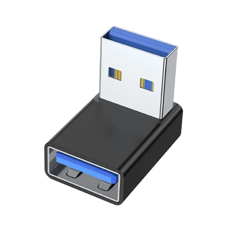 90 Degree Left Right Up Down Angled USB 3.0 A Male to Female Extension Connector Adapter for Laptop PC USB Chargers Converter