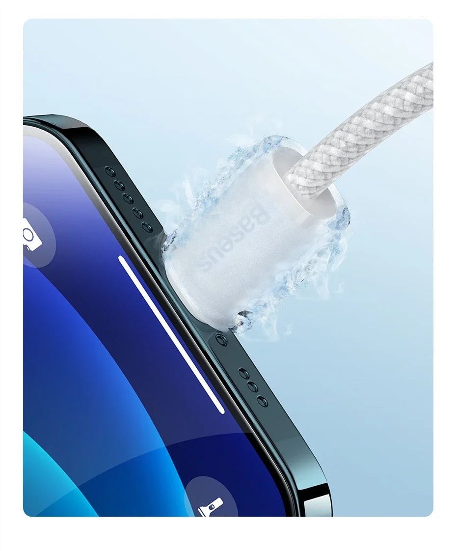 Baseus USB C Cable For IPhone 14 13 12 11 Pro Max Xs Plus 20W 30W Fast Charging Cable Type C Data Wire For ipad Macbook