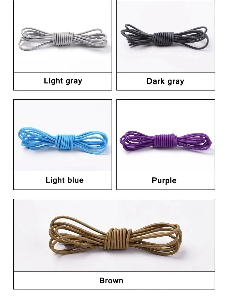 Fashion No Tie Shoelaces Elastic Laces Sneakers Flat Shoe Laces Without Ties Kids Adult Quick Shoelace One Size Fits All Shoes