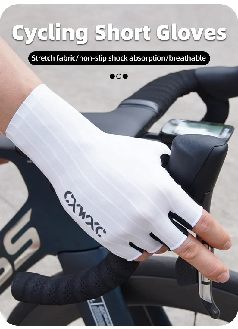 CXWXC Cycling Half Finger Gloves Men Women Breathable Anti-slip Glove Fitness Sport Training Gloves With Extended Wrist Guard