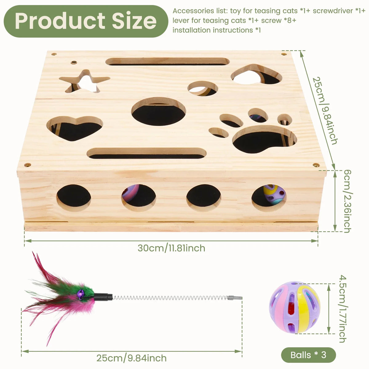 Cat Nail File Box Toy with Bell Ball and Sandpaper Inside Cat Scratch Puzzle Play Nail Care Interactive Pet Toy Stress Free