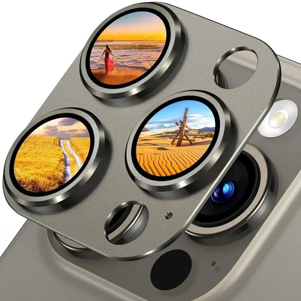 Metal Camera Lens Protector For IPhone 15 16Pro Max Aluminum Alloy Tempered Glass Cover Screen Protector For IPhone 15 16Pro