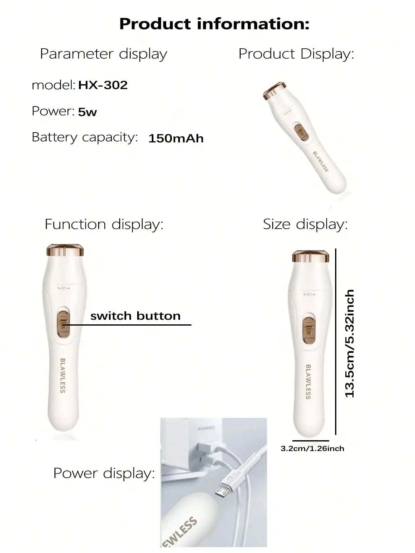 2026 Lady Shaver Hair Remover Women Razor Cordless Facial Hair Remover Machine Bikini Trimmer Leg Electric Razor Rechargeable