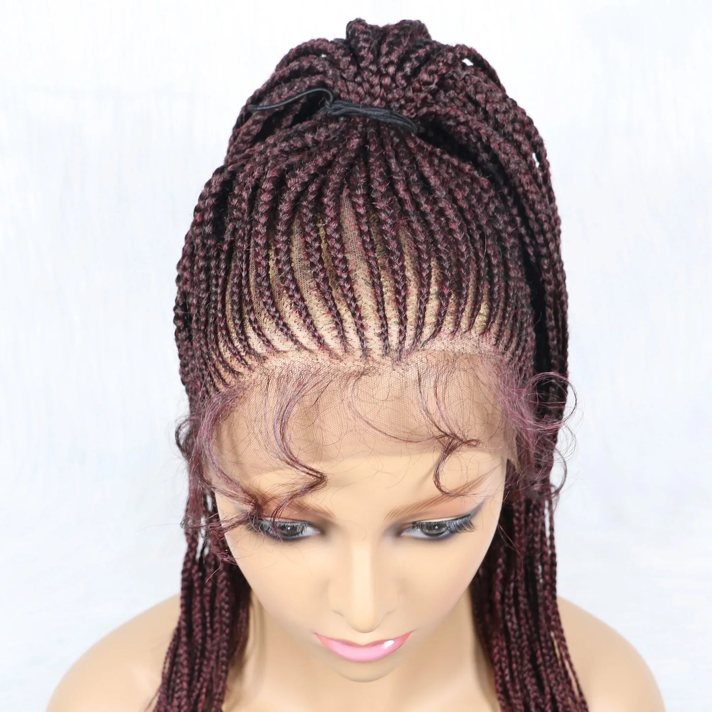 Kima Cornrow & Bantu Knot Braided Wig | Stitch Braids | Full Lace | Heat-Resistant Synthetic Hair
