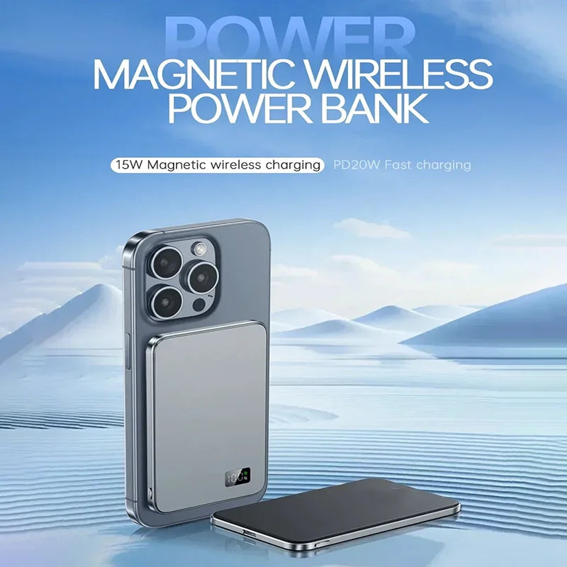 Lenovo Magnetic Wireless Power Bank PD22.5W Fast Charging Magsafe External Battery 500000mAh For iPhone Xiaomi