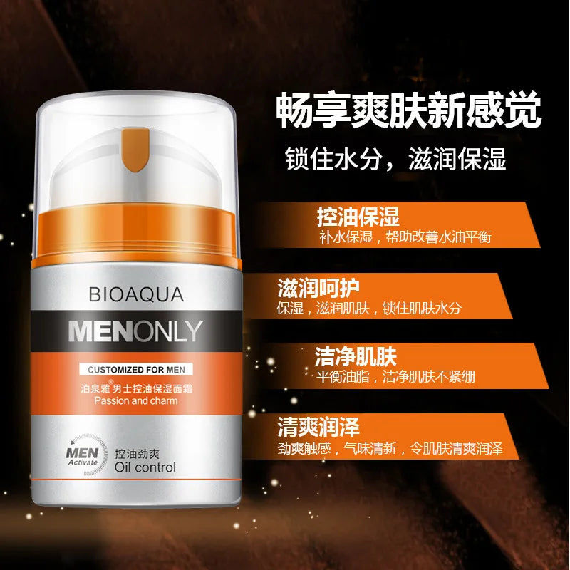 BIOAQUA Men Deep Hydrating Face Cream Moisturizing Oil-control Anti Wrinkle Essence Face Cream Facial Cream Skin Care