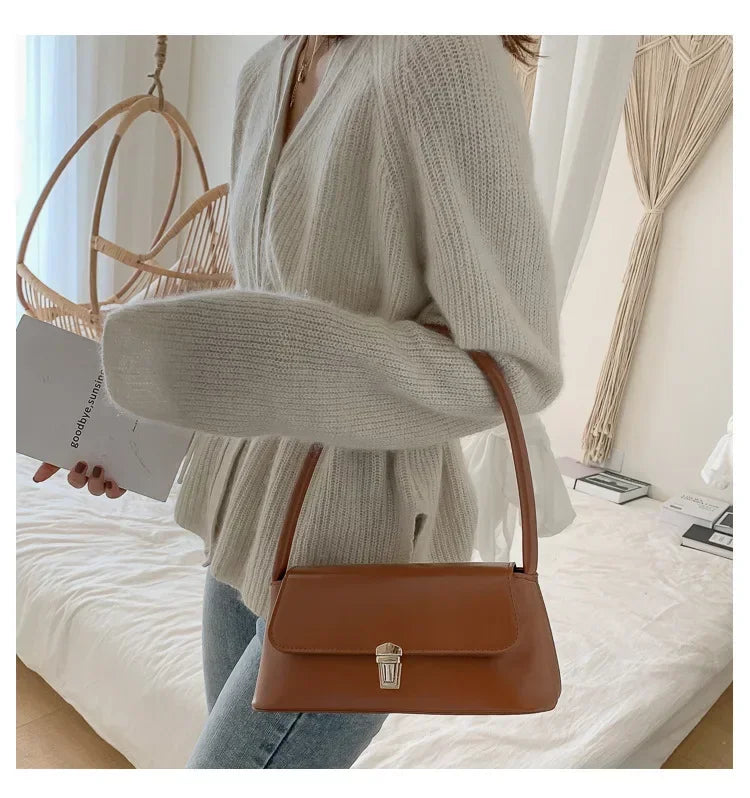 Luxury Brand Crossbody Bags for Women | Fashion Design Underarm & Woman Shoulder Bag (Female Handbag & Purses, Solid Color)