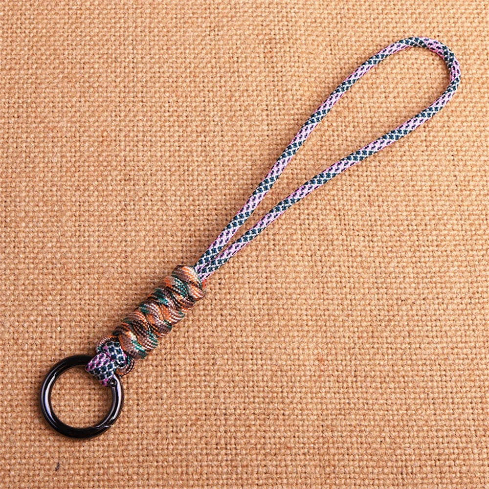 Outdoor Paracord Lanyard Survival Keychain for Men Women Handwoven Backpack Car Keyring Camping Hiking EDC Jewelry Accessories