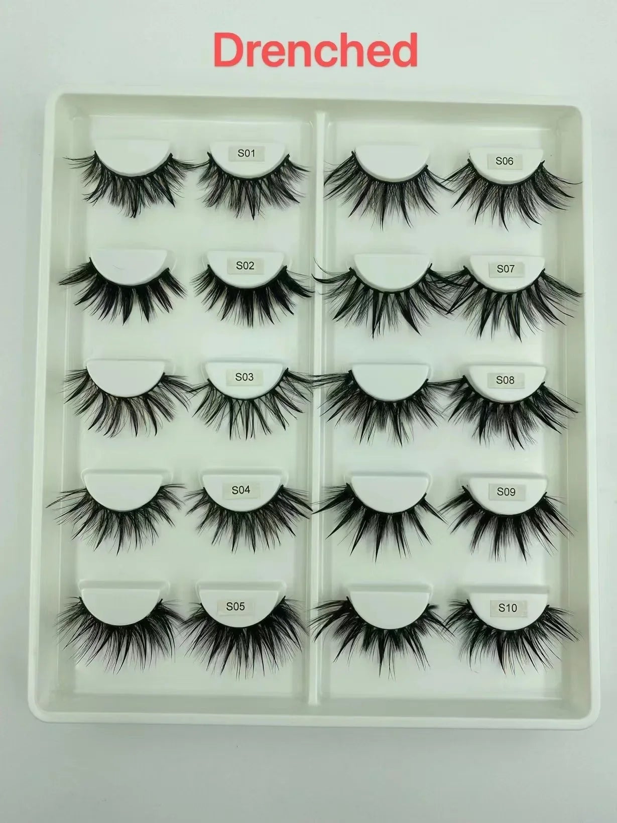 Yiernuo 1/5 Pairs Cosplay Anime Eyelashes Manga Lashes Dramatic Fairy Clusters Lashes Wet Look Lashes
