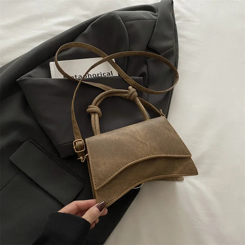 Fashionable Women's Shoulder Bag | Pure Color Trendy Crossbody Bag & Simple Casual Diagonal Bag (Small Square Bags for Autumn & All Seasons)