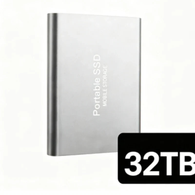 Portable External SSD, 1TB-16TB Large Capacity USB3.1 High Speed Solid State Drive, Lightweight Storage for Laptop, Desktop, Mac