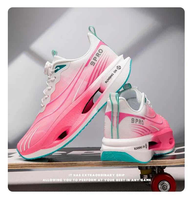 2026 Running Shoes Carbon Board Marathon Men Sports Breathable Lightweight Women's Comfortable Athletic Nonskid Casual Sneakers