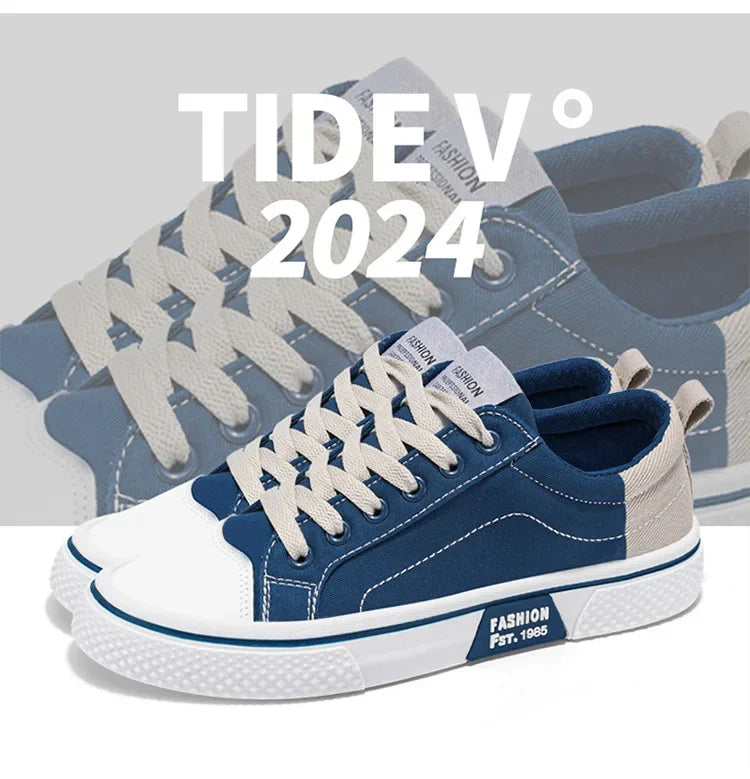 2026 New Summer Men's Breathable Versatile Skateboarding Shoes Men's Soft Bottom Casual Sports Trend Fashion Canvas Shoes 48size