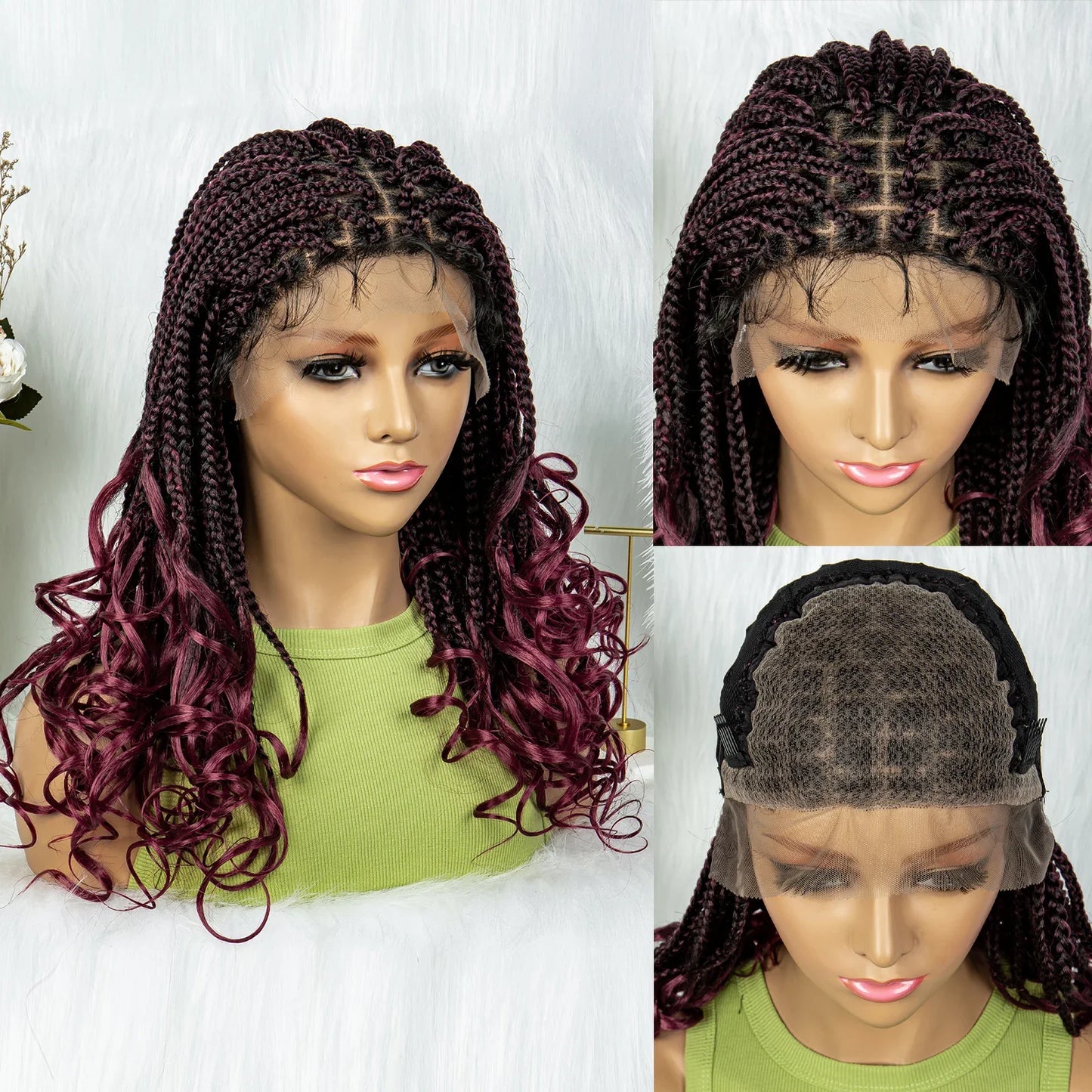 Pre-Looped Bohemian Box Braids with Curly Ends | Crochet Hair