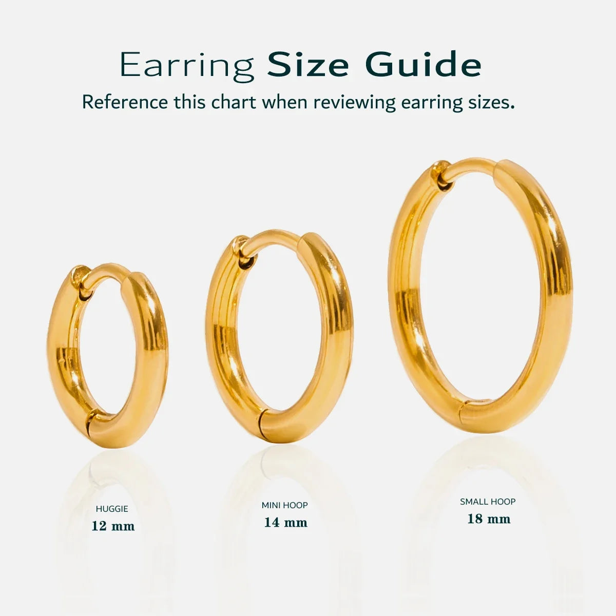 Uworld Simple Classic 18K Gold Color Plated Stainless Steel 2MM Coil Earrings Women's Accessories Party Gift