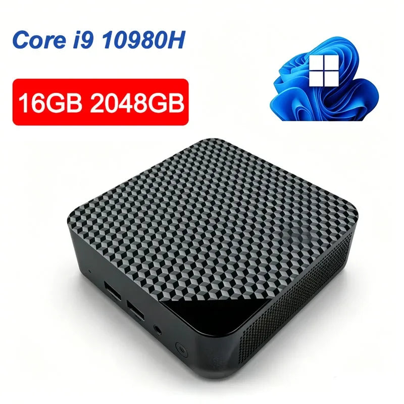 Compact Mini Gaming PC Intel i9 10980HK 16GB 32GB RAM 1TB 2TB SSD 4K HD Home Office Desktop Device