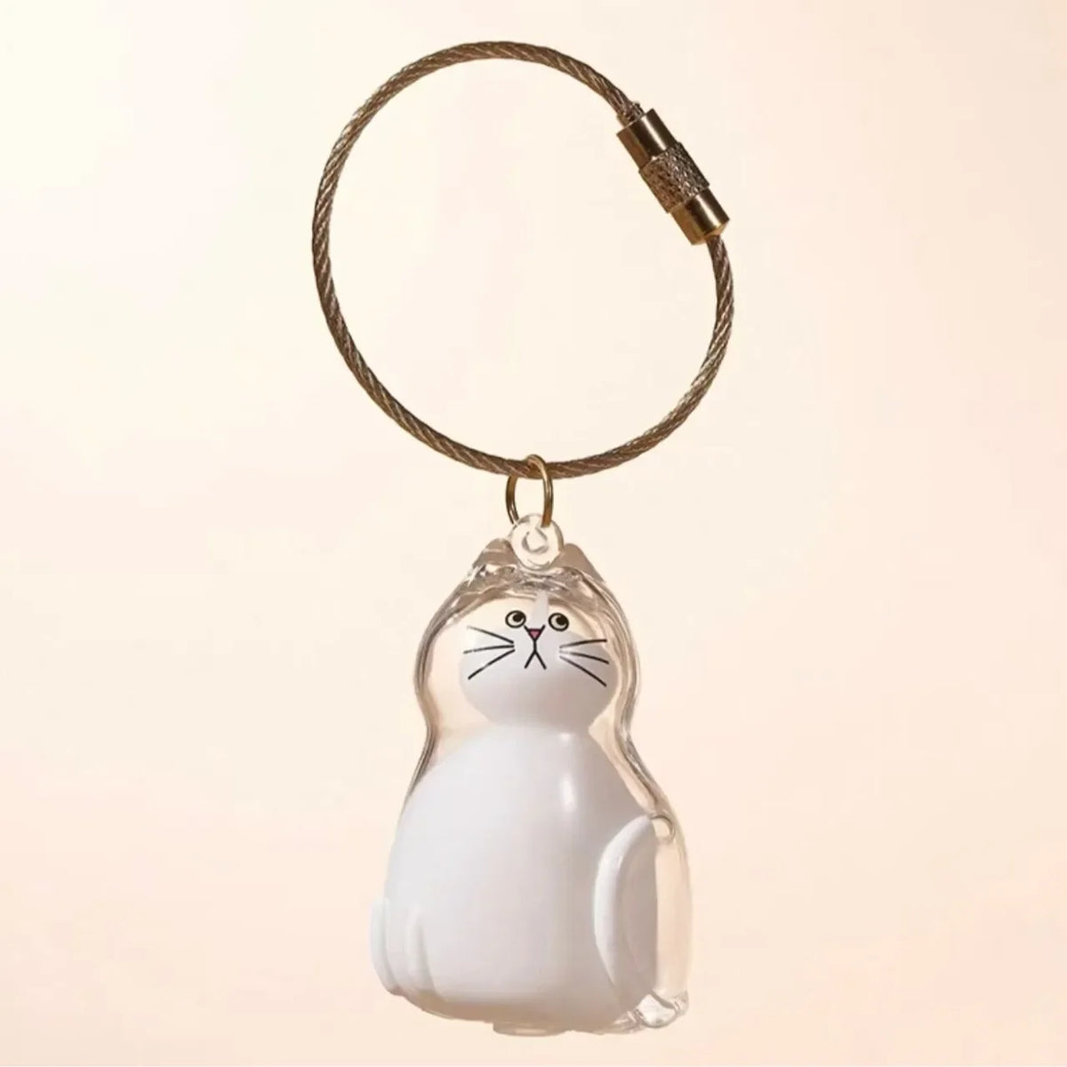 Transparent Dog Hair Storage Pendant Dog Hair Collector Keychain Pet Hair Memorial Bottle for Pet Lovers DIY Memorial Keychain