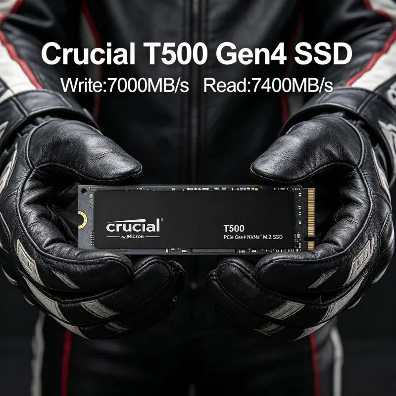 Fit PS5 Laptop PC Crucial T500 1TB PCIe Gen4 NVMe M.2 SSD 7300MB/s High Speed Gaming Drive OEM Original CT1000T500SSD8