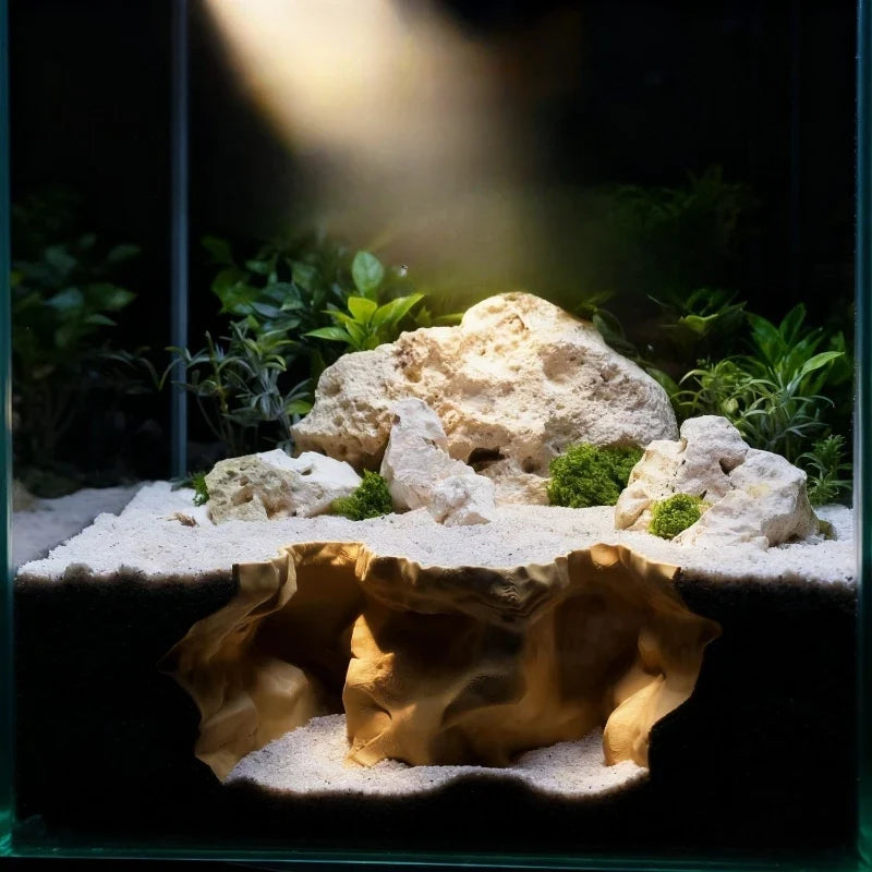 Hiding House for Fish,Shrimp and Reptiles,Landscaping Ornament,3D-Printed Aquarium Decoration,Fish & Aquatic Pet Supplies