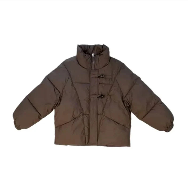 Women's Jacket New Korean Version Stand Collar Short Cotton-padded Jacket Thickening Warm Parkas Winter Vintage Coat