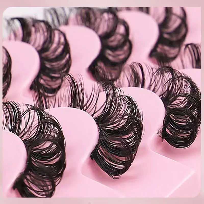 Faux mink eyelashes natural 3d mink lashes makeup volume false eyelashes in bulk cilio H13 E-08