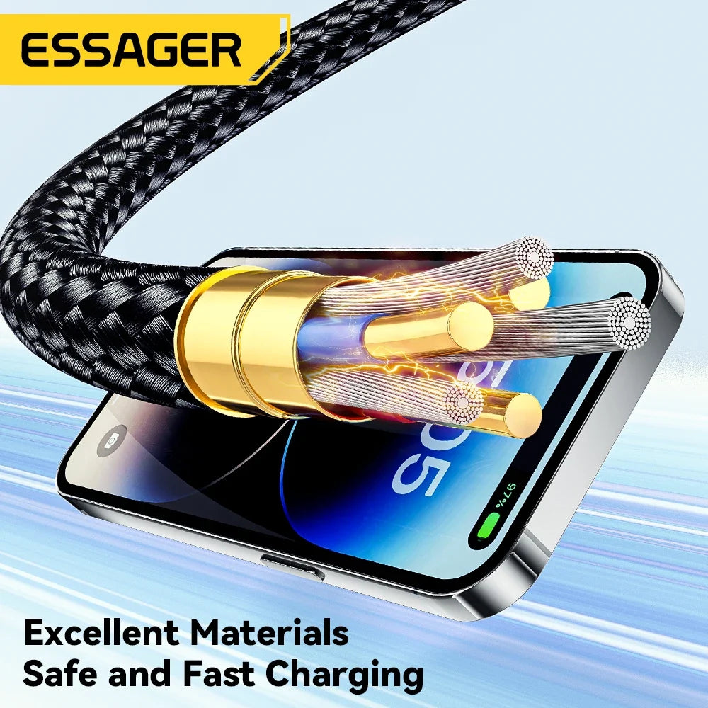 Essager USB C Cable For iPhone 14 13 12 11 Pro Max Xs Plus 29W Fast Charging Cable Type C To Lighting Date Wire For iPad Macboo