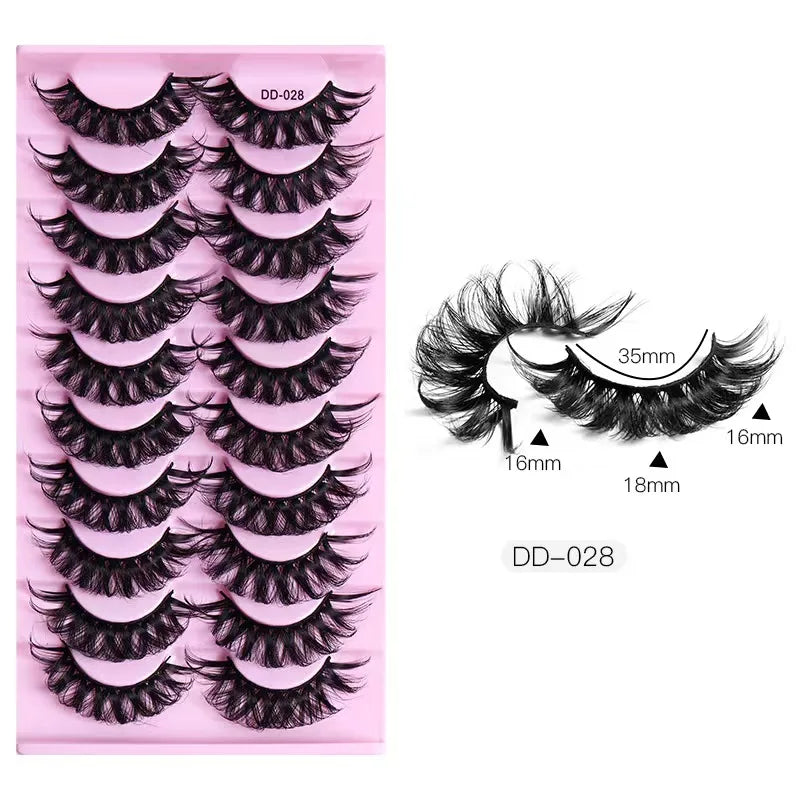 Fashion Russian Strip Lashes 2/5/10 Pairs 3D Mink Lashes Natural Eyelashes Dramatic False Eyelashes Wholesale Eyelash Extension