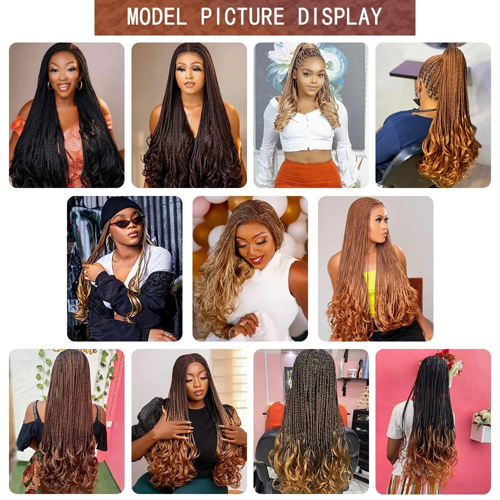 French Curly Crochet Braiding Hair - Ombre Spiral Curls - Pre-Stretched Synthetic Hair Extensions