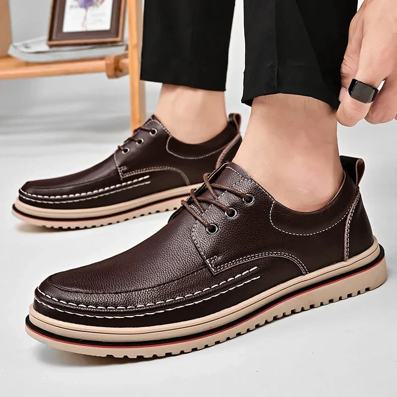 Leather Men Oxfords Shoes Handmade Italian Mens Casual Shoes  Brand Leisure Male Loafers
