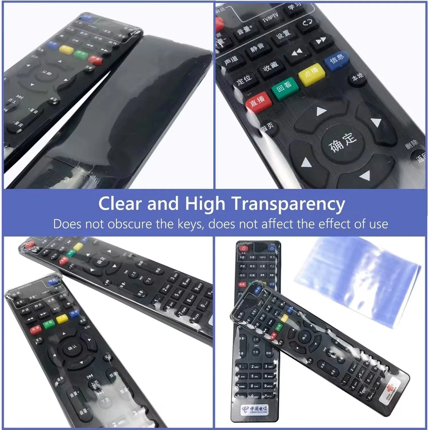1/5/10/20Pcs Transparent Shrink Film Bag Anti-Dust Protective Case Cover for Tv Air Conditioner Remote Control Shrink Plastic